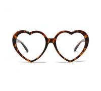 JOVAKIT Occhiali da sole a forma di cuore blu da donna, vintage, alla moda, con montatura a cuore rosso, occhiali da computer per prevenire il mal di testa