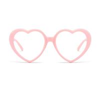 JOVAKIT Occhiali da sole a forma di cuore blu da donna, vintage, alla moda, con montatura a cuore rosso, occhiali da computer per prevenire il mal di testa