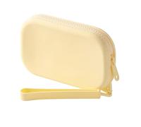 JOVAKIT Piccola borsa portatile in silicone per donne, borsa da viaggio impermeabile per articoli da toeletta cosmetici regali per le donne, custodia per trucco con chiusura a cerniera con manico,