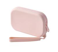 JOVAKIT Piccola borsa portatile in silicone per donne, borsa da viaggio impermeabile per articoli da toeletta cosmetici regali per le donne, custodia per trucco con chiusura a cerniera con manico,