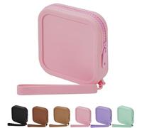 JOVAKIT Piccola borsa quadrata portatile in silicone per donne, borsa da viaggio impermeabile per articoli da toeletta cosmetici regalo per donne ragazze, custodia per trucco con chiusura a cerniera