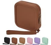 JOVAKIT Piccola borsa quadrata portatile in silicone per donne, borsa da viaggio impermeabile per articoli da toeletta cosmetici regalo per donne ragazze, custodia per trucco con chiusura a cerniera