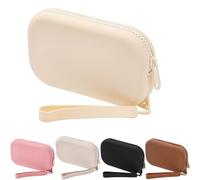 JOVAKIT Piccola trousse portatile in silicone per donne e ragazze, borsa da viaggio impermeabile per articoli da toeletta cosmetici regalo per donne, custodia per trucco con chiusura a cerniera con