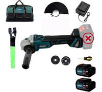 JOVANT - Smerigliatrice angolare a batteria da 20 V, senza fili, con batteria da 2 x 4,0 Ah e manico ausiliario, smerigliatrice elettrica 8500 giri/min, con per lucidatura/levigatura/rimozione della
