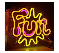 Jovarel Luce al neon Insegne al neon a LED con lettere inglesi, design divertente, luce notturna, luci decorative, lampada da parete