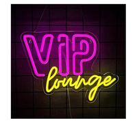 Jovarel Luce al neon Lampada al neon con lettere illuminate per lounge VIP luce ambientale rilassante per hotel business club(B)