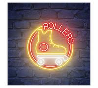 Jovarel Luce al neon Pattini a rotelle per insegna al per neon LED Light per alimentazione per USB 35cmx33cm(B)