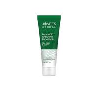 Jovees Herbal Tea Tree & Clove Anti Acne Pack | Size: 120gm x Pack of 1 For Oily, Sensitive skin | Ayurvedic Anti-Septic & Anti-Acne | Control Pores | Deep Cleanses Skin | Exfoliate Dead Skin