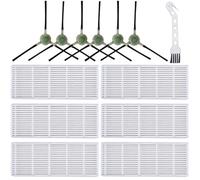 JOVERI Accessori di ricambio for Lefant M210 M210S M210B M213 M213S, for robot aspirapolvere OKP Life Robovac K2 K3 K3A K4 K5 Spazzola per aspirapolvere robot(BLACK 6 Side Brush+6 Filter)
