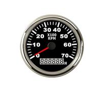 JOVERI Contagiri marino da 85 mm, misuratore di ore, adatto for auto, camion, barca, digitale, 7000 giri/min. Contachilometri per moto