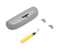 JOVERI Custodia for Occhiali da Sole for Auto Custodia for Occhiali con Clip for Gabbia, for Jeep, Compass MP Renegade 2017-2021 Accessori Portaocchiali da Sole per Auto(Grey)