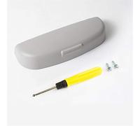 JOVERI Custodia for Occhiali for Auto Porta Occhiali da Sole Scatola for Occhiali, for Mitsubishi, Outlander Pajero Accessori Interni Portaocchiali da Sole per Auto(Gray)