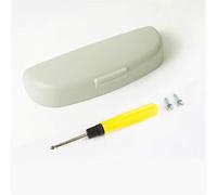 JOVERI Custodia for Occhiali for Auto Porta Occhiali da Sole Scatola for Occhiali, for Mitsubishi, Outlander Pajero Accessori Interni Portaocchiali da Sole per Auto(Beige)