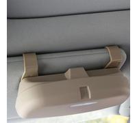 JOVERI Custodia for Occhiali Scatola portaoggetti for Occhiali da Sole, for Peugeot, 208 2008 3008 HRV, for Civic, CRV, for Accord, Portaocchiali da Sole per Auto(Double Buckle Beige)