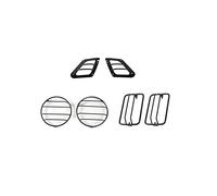 JOVERI Esterno auto Paraurti anteriore Indicatori di direzione laterali Copertura decorativa for fari, for Jeep, Wrangler TJ 1997-2006 Car Styling Coprifaro per auto(A set)