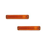JOVERI Kit di copertura for luce posizione laterale for parafango posteriore Ford, Bronco e F Truck Econoline Van Car Ont senza lampadina/presa Terza luce di stop centrale(2pcs Amber Lens)