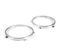 JOVERI Lampada frontale for auto, installazione supporto, staffe di montaggio, esterno in metallo, for Jeep, Wrangler 2007-2017 Car Styling Coprifaro per auto(Silver)