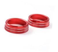 JOVERI Parti di adesivi for pulsanti automatici, per Mustang, 2015 2016 | 2017 2018 2019 2020 2 pezzi Anelli for manopole della radio for aria condizionata for auto Pulsante interruttore di