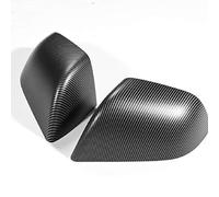 JOVERI Set da 2 pezzi for modifica esterna auto, for Tesla, modello 3 ABS Copertura specchietto retrovisore opaco in fibra di carbonio Copri specchietti laterali