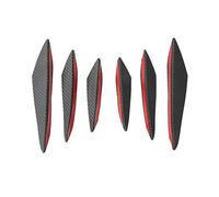 JOVERI Spoiler for paraurti anteriore in fibra di carbonio con splitter for labbra da 6 pezzi Accessorio per rivestimento spoiler posteriore per