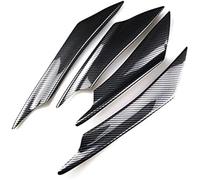 JOVERI Spoiler per mentoniera Diffusore spoiler paraurti anteriore 4 pezzi Pinne splitter labbra auto corpo universale, per Vw per Golf Mk7 Mk6(BLACK 1)