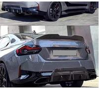 JOVERI Spoiler per mentoniera Diffusore spoiler paraurti anteriore laterale inferiore per labbro posteriore kit corpo, per serie 2, per porte per Coupe G42 220I 225I(BLACK Rear Carbon Pattern)