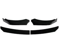 JOVERI Spoiler per mentoniera Diffusore spoiler paraurti anteriore, per A3 A4 A5 A6 A7 A8 Q3 Q5 Q7 Rs5 Rs6 Rs7 S3 S4 Tt 4 pezzi kit carrozzeria mentoniera(BLACK Glossy Black)