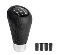 JOVERI Universale for Superb, pomello del cambio manuale in pelle rossa con ticchettio, leva del cambio for auto, cambio manuale M8 M10 M11 M12 Pomello del cambio(Schwarz)