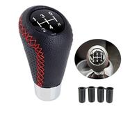 JOVERI Universale for Superb, pomello del cambio manuale in pelle rossa con ticchettio, leva del cambio for auto, cambio manuale M8 M10 M12 Pomello del cambio(Red Stitch)