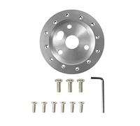 JOVERI Volante con mozzo da 0,5 pollici a 6 fori for garantire il distanziatore del boss dell'adattatore APC a 3 fori Adattatore per mozzo volante(Silver)