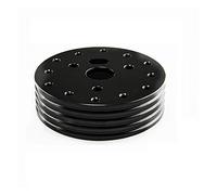 JOVERI Volante da 0,5 "Hub a 6 fori for adattarsi a Grant APC 3 fori adattatore Boss Kit universale for auto distanziale imbottitura del volante superiore Adattatore per mozzo volante(Schwarz)