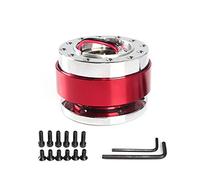 JOVERI Volante da corsa universale in alluminio Snap Off Mozzo a sgancio rapido Adattatore Boss Kit Volante sportivo for auto Adattatore per mozzo volante(Rot)