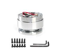 JOVERI Volante da corsa universale in alluminio Snap Off Mozzo a sgancio rapido Adattatore Boss Kit Volante sportivo for auto Adattatore per mozzo volante(Silver)
