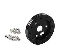 JOVERI Volante universale da 0,5 pollici e 1 pollice for garantire accessori for auto con adattatore a 6 fori for mozzo distanziale a 3 fori Adattatore per mozzo volante(0.5in-Black)