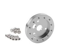 JOVERI Volante universale da 0,5 pollici e 1 pollice for garantire accessori for auto con adattatore a 6 fori for mozzo distanziale a 3 fori Adattatore per mozzo volante(0.5in-Silver)