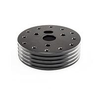 JOVERI Volante universale da 0,5 pollici e 1 pollice for garantire accessori for auto con adattatore a 6 fori for mozzo distanziale a 3 fori Adattatore per mozzo volante(1in-Black)