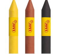 Jovi - 3 bastoncini per trucco viso animale, colore giallo, marrone e nero, per carnevale o halloween, ipoallergenico (175AN)