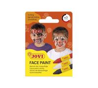 Jovi - 3 barre per trucco viso spaventoso colori rosso, bianco e nero per carnevale halloween ipoallergenico (175SC)
