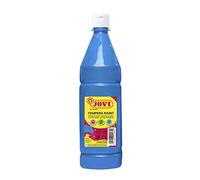 Jovi 936043 Colori a Tempera Liquida, Ciano | Vernice a base di ingredienti naturali, Facile da lavare, Senza glutine, Ideale per la scuola