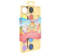 Jovi - Acquerelli, astuccio con 12 colori Kawaii e pennello incluso