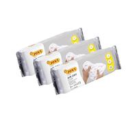Jovi Air Dry Pasta da Modellare, Bianco, 250 g, Confezione da 3