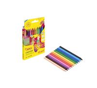 Jovi - Crayons Student, Scatola da 12 pastelli in plastica | Colori assortiti, Ideale dai 3 anni, Resistente e performante, Senza Glutine