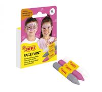 Jovi Face Paint Fantasy Pack de 3 Barras de Maquillaje - Para todo Tipo de Pieles - Se Limpia Facilmente - Colores Blanco Rosa y Gris
