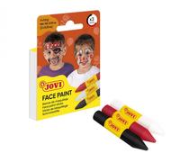 Jovi Face Paint Scary Pack confezione da 3 stick per il trucco - Per tutti i tipi di pelle - Si strucca facilmente - Colori: bianco rosso e nero
