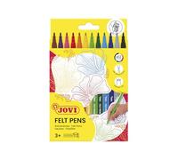 Jovi - FELT PEN, Pennarello a tratto fine, punta fine, astuccio da 12 colori, punta da 2 mm