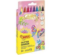 Jovi- Fasermaler 8 pennarelli Glitter Colori Assortiti, Cartoni Animati, Multicolore, Unica, 1608G