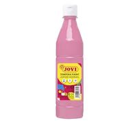 Jovi - Guazzo liquido, flacone da 500 ml, Colore rosa | Vernice a base di ingredienti naturali, Facile da lavare, Senza glutine, Ideale per la scuola