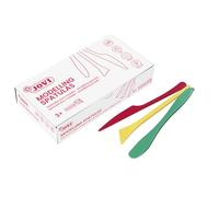 Jovi Modellatori in plastica, vaso da 48 pezzi, Spatole con 3 forme diverse | Ideale per modellare le tue creazioni con argilla, fango o plastilina