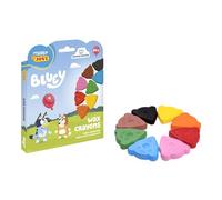 Jovi - My First, custodia con 8 cere Bluey, colori super resistenti a forma di orso, a partire da 24 mesi, impugnatura ergonomica, non macchiano