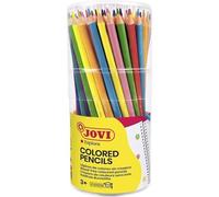 Jovi - Matite colorate senza legno, Astuccio da 84 matite triangolari senza legno, Colori vivi e intensi, Ideale per disegnare e colorare, Punta resistente, Senza glutine (734/84)